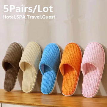 Unisex Cotton Slippers for Home, Travel, and SPA