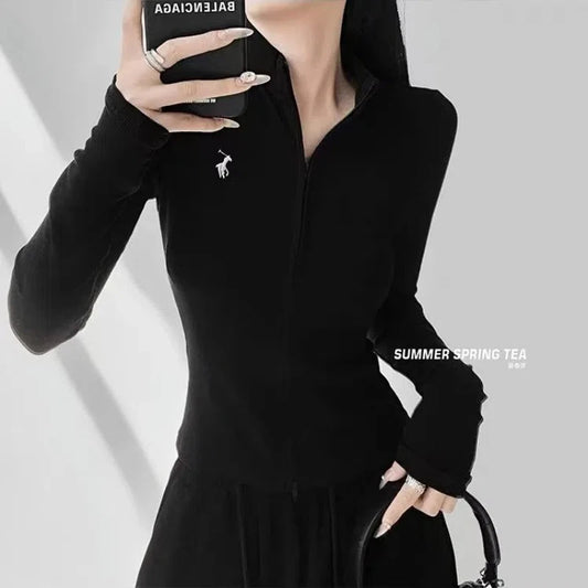 American women’s German velvet embroidered T-shirt