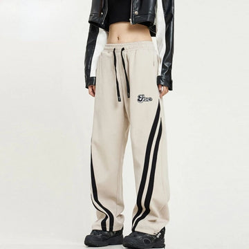 Women’s Harajuku-style wide-leg sports pants