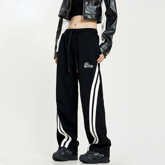 Women’s Harajuku-style wide-leg sports pants